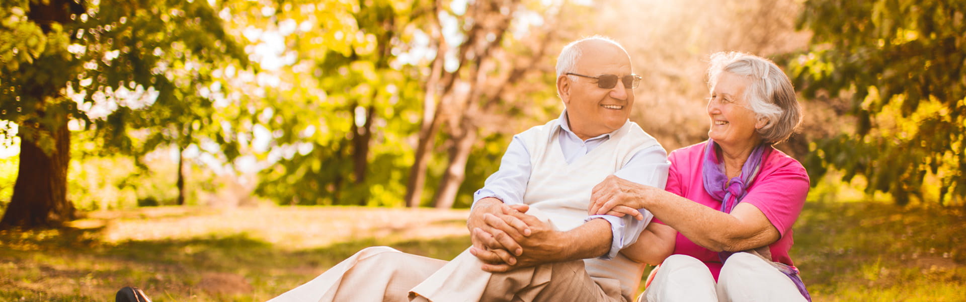 Older couple enjoying time outdoors